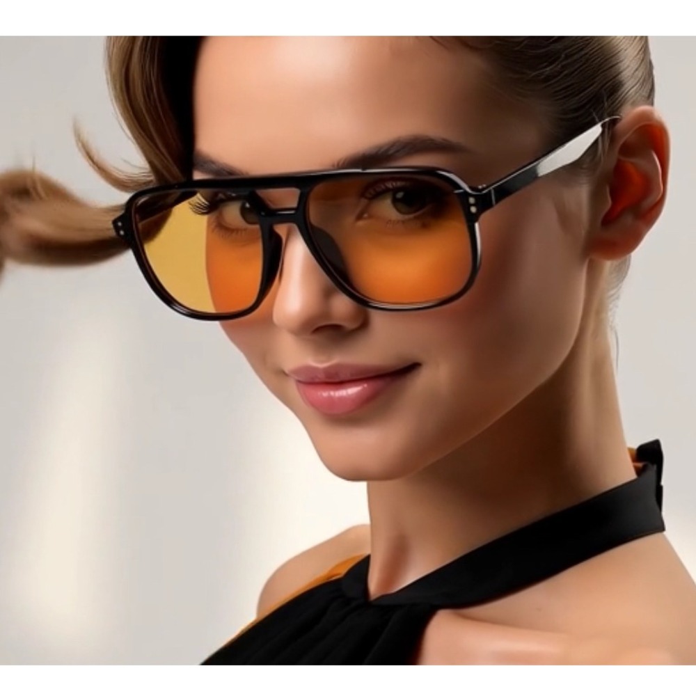 Women‎ Sunglasses Yellow Lens Driving Glasses Bold Style Fashion Lentes Modern